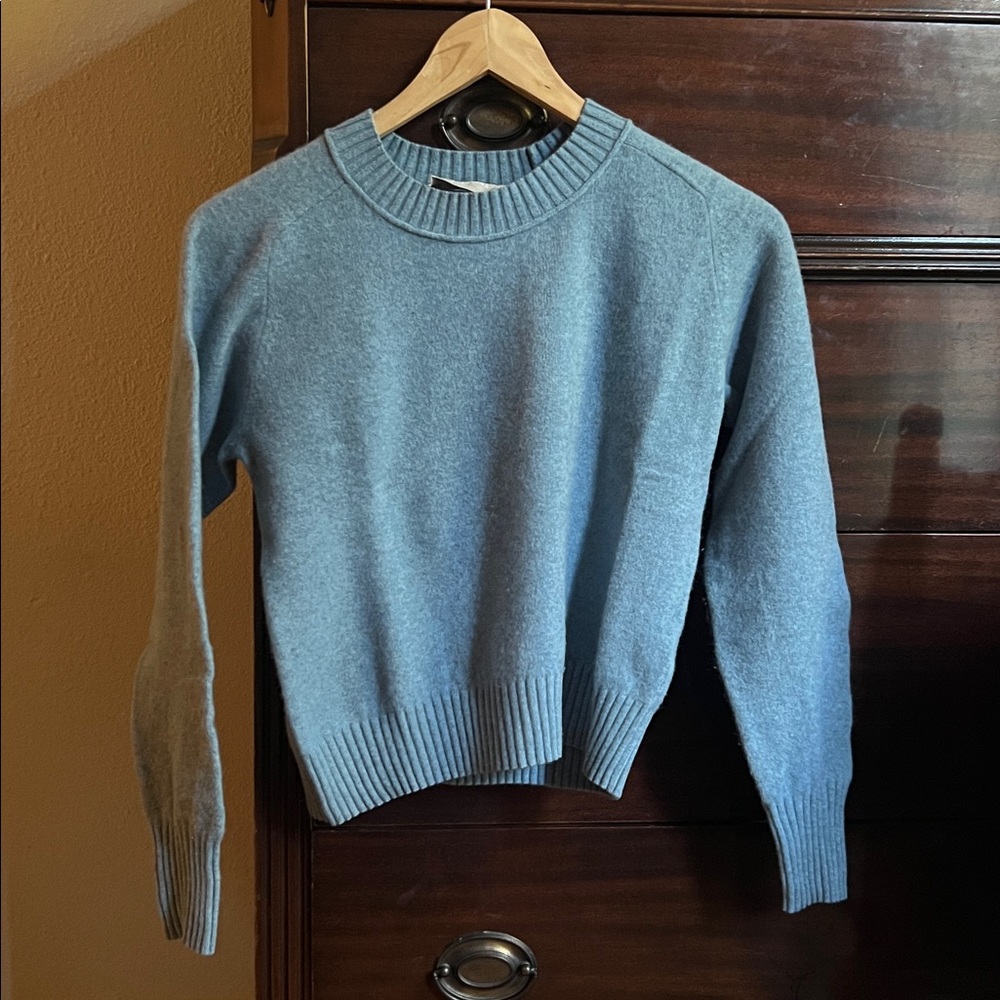 Everlane Women's Crewneck Sweater in Dusty Blue